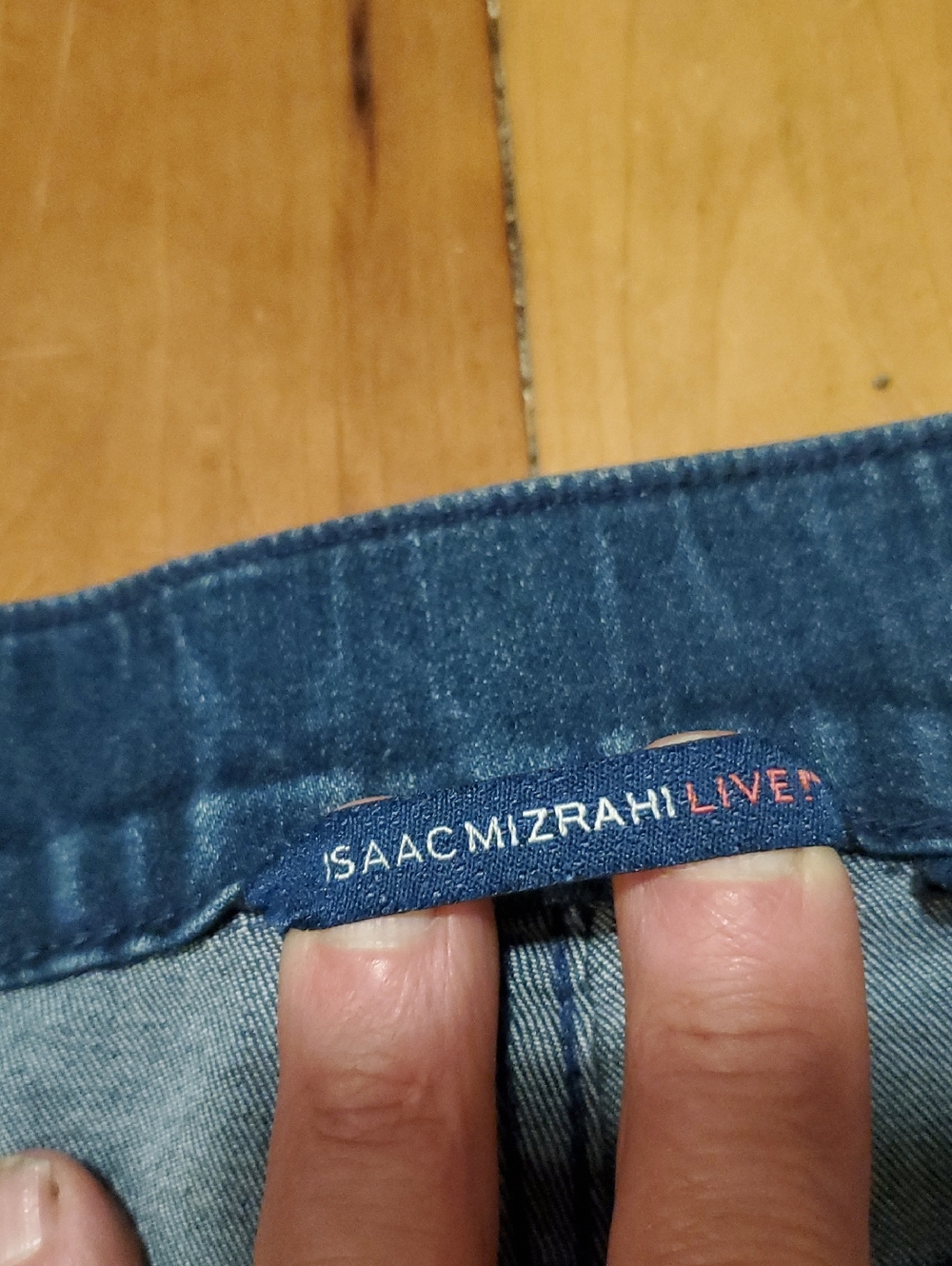 Isaac Mizrahi Blue Floral Embroidered Jeans - Picture 3 of 13